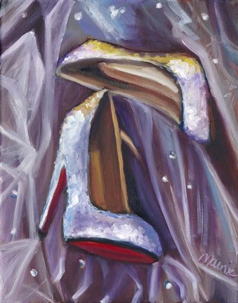 Framed Sparkly Shoes Print