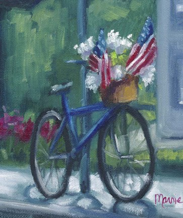 Framed Patriotic Bike Print