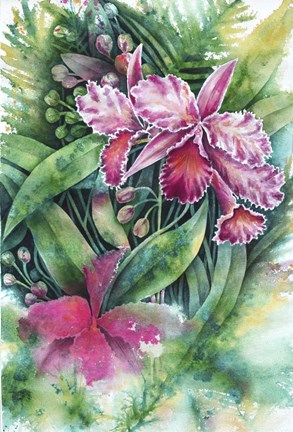 Framed Pink Orchid Print