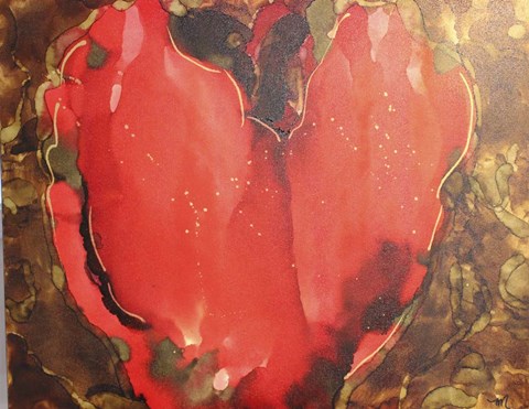 Framed Big Heart Print