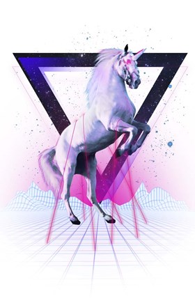 Framed Last Laser Unicorn Tee Print