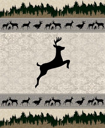 Framed Deer Surface Pattern V1 10 Print