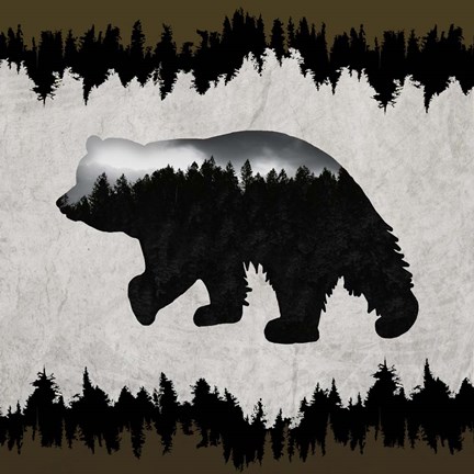 Framed Rustic Lodge Collection V2 1 Print