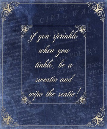 Framed Beloved Bath Blue 3 Print