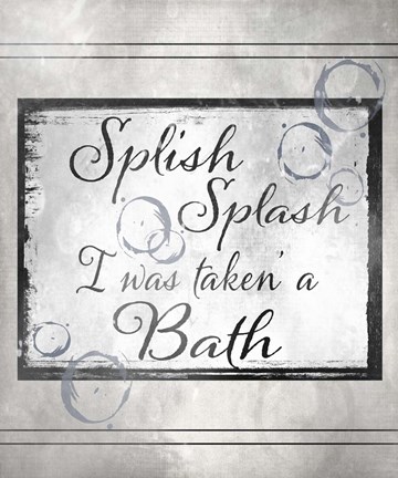 Framed Beloved Bath - Splash Print
