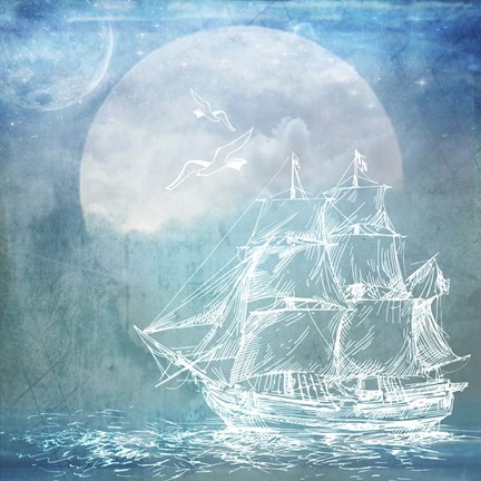 Framed Sailor Away Ship 1 Print
