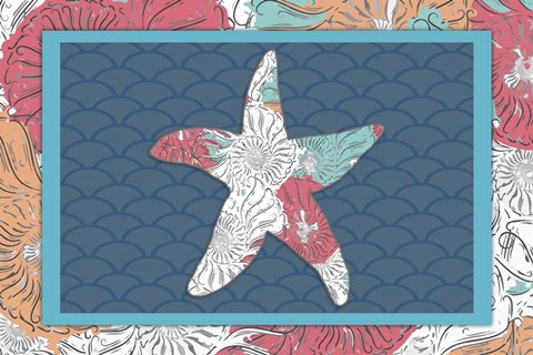 Framed Sea Side BoHo - Starfish Print