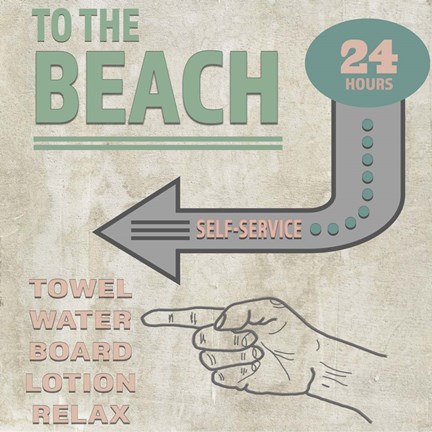 Framed Sea Side BoHo Sign 4 Print