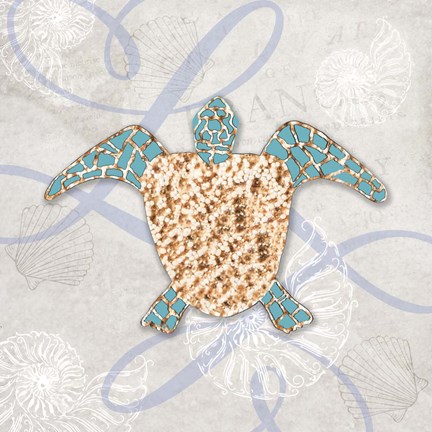 Framed Sea Side Gypsy - Turtle Print