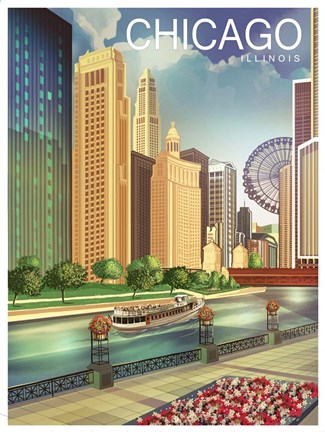 Framed Chicago 1 Print