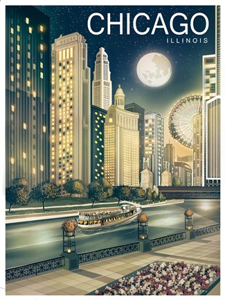 Framed Chicago 2 Print