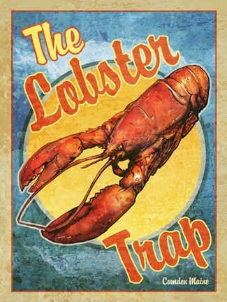 Framed Lobster Trap Print