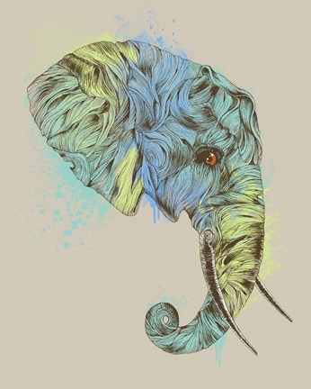 Framed Elephant King Print