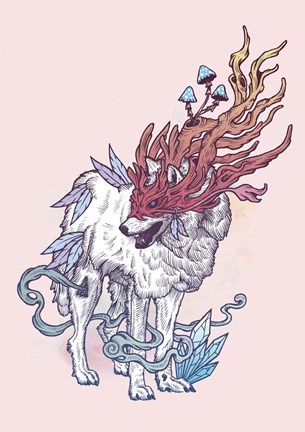 Framed Spirit Wolf Print