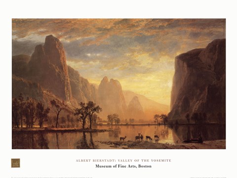 Framed Valley of the Yosemite Print