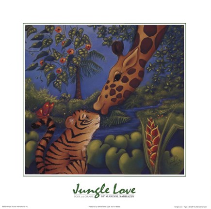 Framed Jungle Love II Print