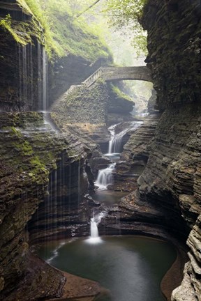 Framed Watkins Glen Rainbow Bridge Print