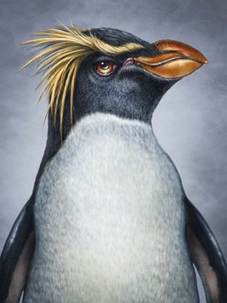 Framed Penguin Totem Print