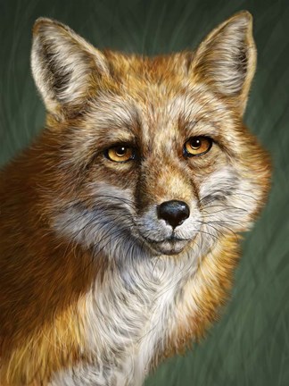 Framed Red Fox Totem Print