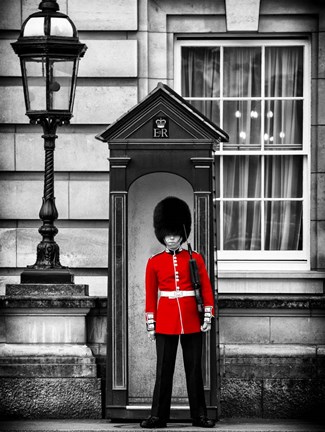 Framed Buckingham Palace Guard - London Print