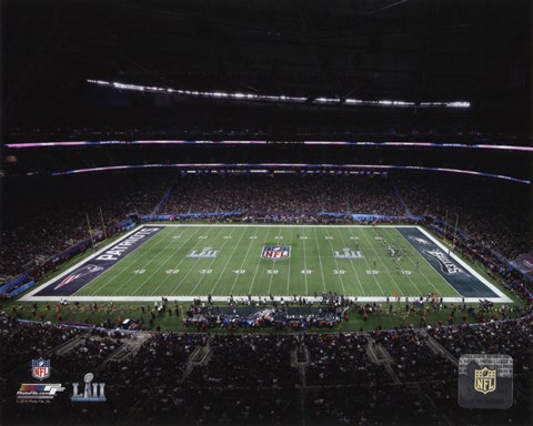 Framed U.S. Bank Stadium Super Bowl LII Print