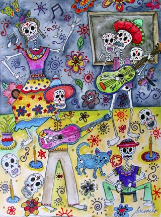 Framed Fiesta Calavera Print