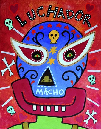 Framed Luchador Print