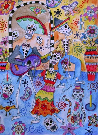 Framed Mexican Fiesta II Print