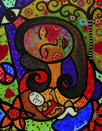 Framed Mother And Child II Print