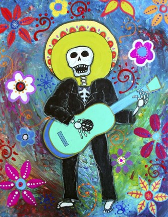 Framed Mi Miel Mariachi Musico Print