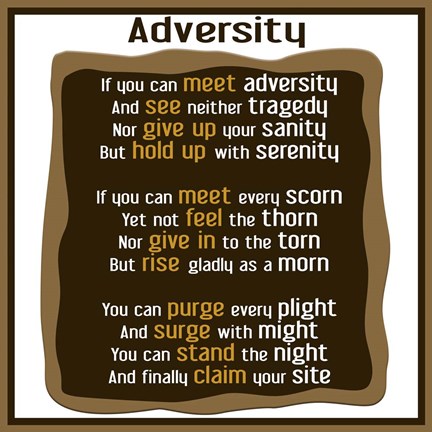Framed Adversity Print