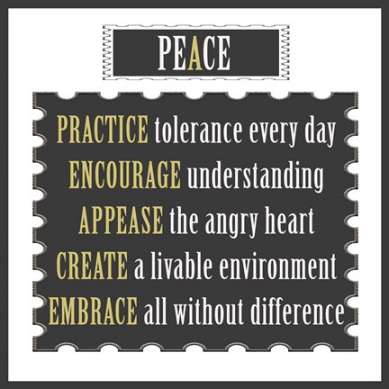Framed Peace Print