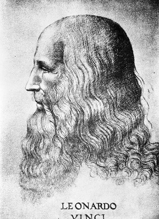 Framed Self Portrait Of Leonardo Da Vinci Circa 1512 Print
