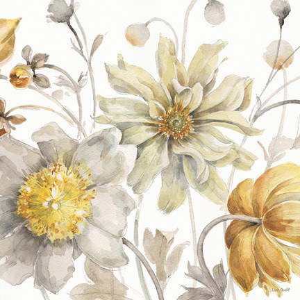 Framed Fields of Gold III Print