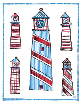 Framed Coastal Americana II Print