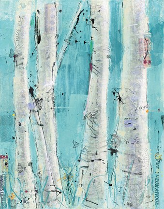 Framed Love Aqua Print