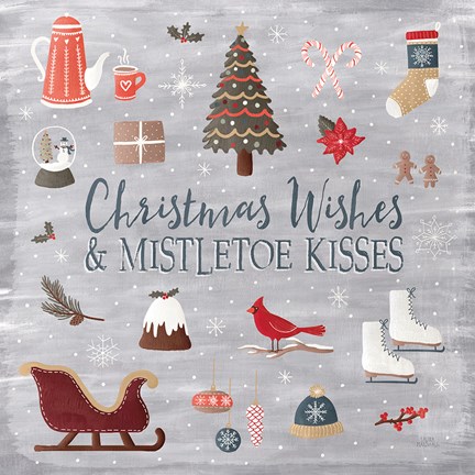 Framed Christmas Cheer I Print