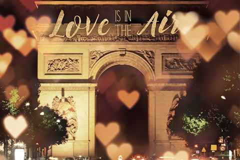 Framed Love is in the Arc de Triomphe v2 Print