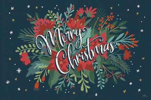 Framed Christmas Bloom I Print