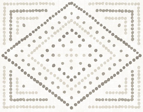 Framed Daisy Dots Tile II Neutral Print