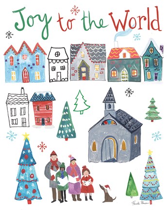 Framed Holiday Festivities III Print