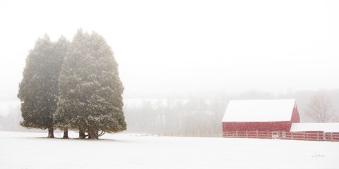 Framed Winter Farm Print