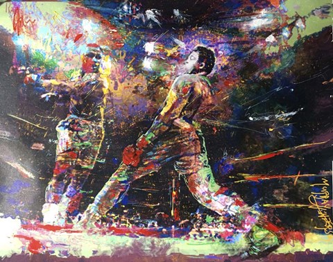 Framed Ali Dodging 1 Print
