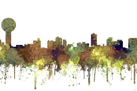 Framed Knoxville Tennessee Skyline  Safari Buff Print