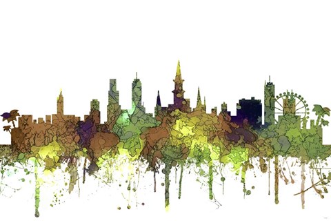 Framed New Orleans Louisiana Skyline - Safari Buff Print