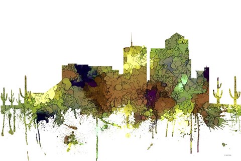 Framed Tucson Arizona Safari Buff Print