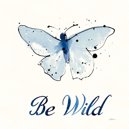 Framed Independent Blooms Blue IX Print