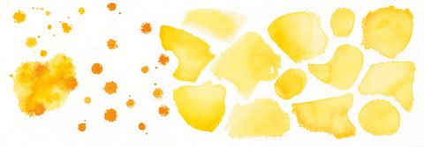 Framed Watercolor Dots and Stones I Print