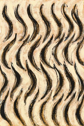 Framed Back and Gold Geometric II Print