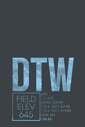 Framed DTW ATC Print